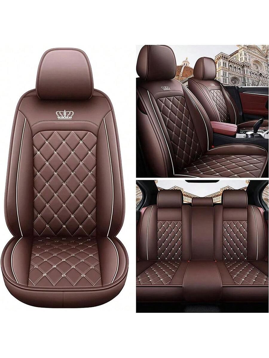 Leather Car Seat Covers Full Set Universal - PU lederen autostoelhoes voor en achter