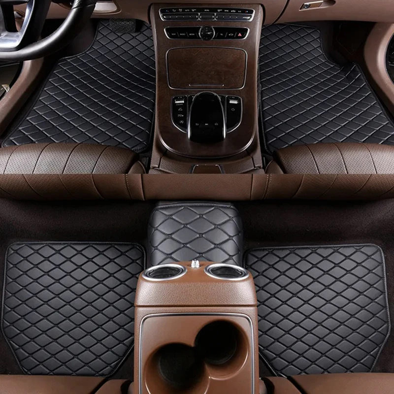 Car Floor Mats Universal Waterproof Leather - Autovloermatten 5 stuks Universele kwaliteit PU-leer