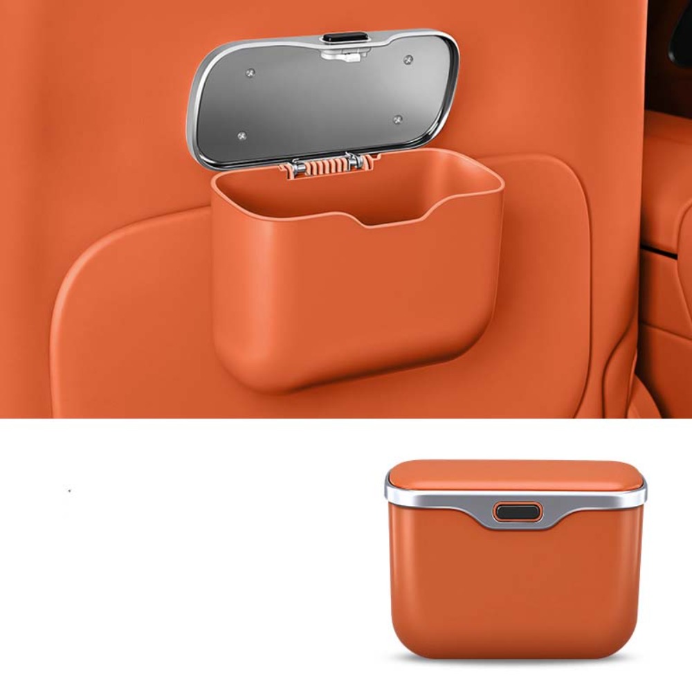 Waterproof Car Trash Can With Lid - Multifunctionele auto-prullenbak met dekselknop Waterdicht Ruimtebesparend