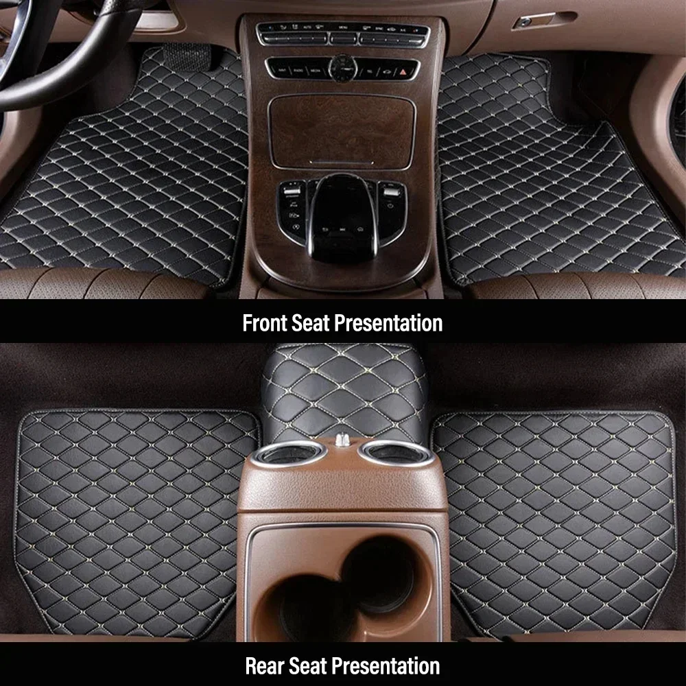 Car Floor Mats Universal Waterproof Leather - Autovloermatten 4 STUKS Universele PU-leer Waterdichte