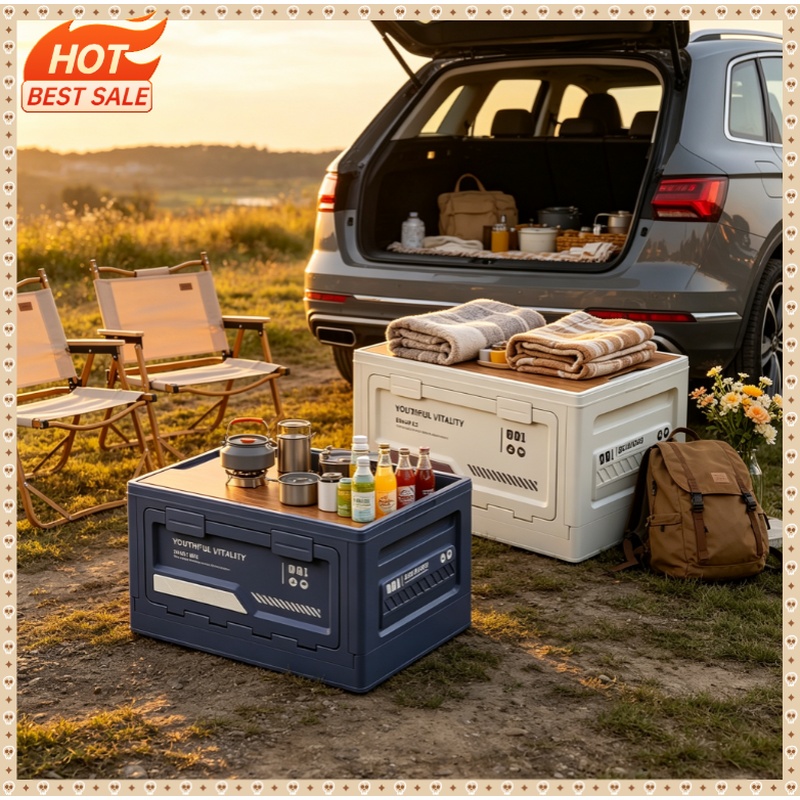 Car Trunk Organizer Foldable Storage Box - Opbergbox voor buiten, opvouwbare campingbox, campingorganizer,