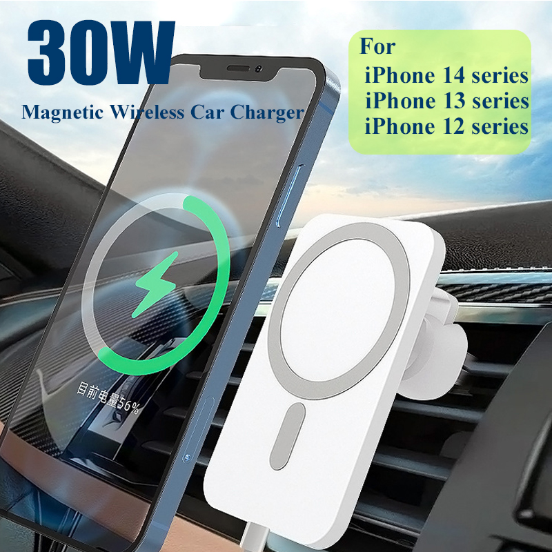 Wireless Car Charger Mount Fast Charging - Draadloze Oplader Magnetische Auto Telefoon Houder