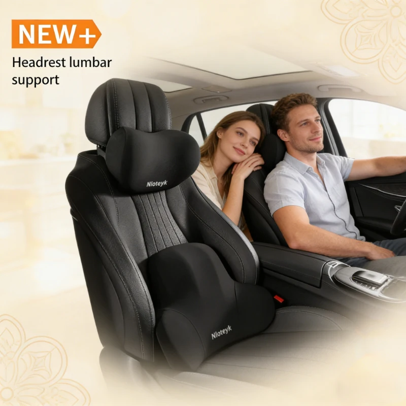 Memory Foam Car Neck Pillow Lumbar Support - Auto Memory Foam Nekkussen & Lendensteun