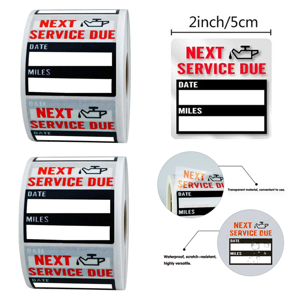 Car Care - 200-500 stuks zwarte stickers voor olieverversing