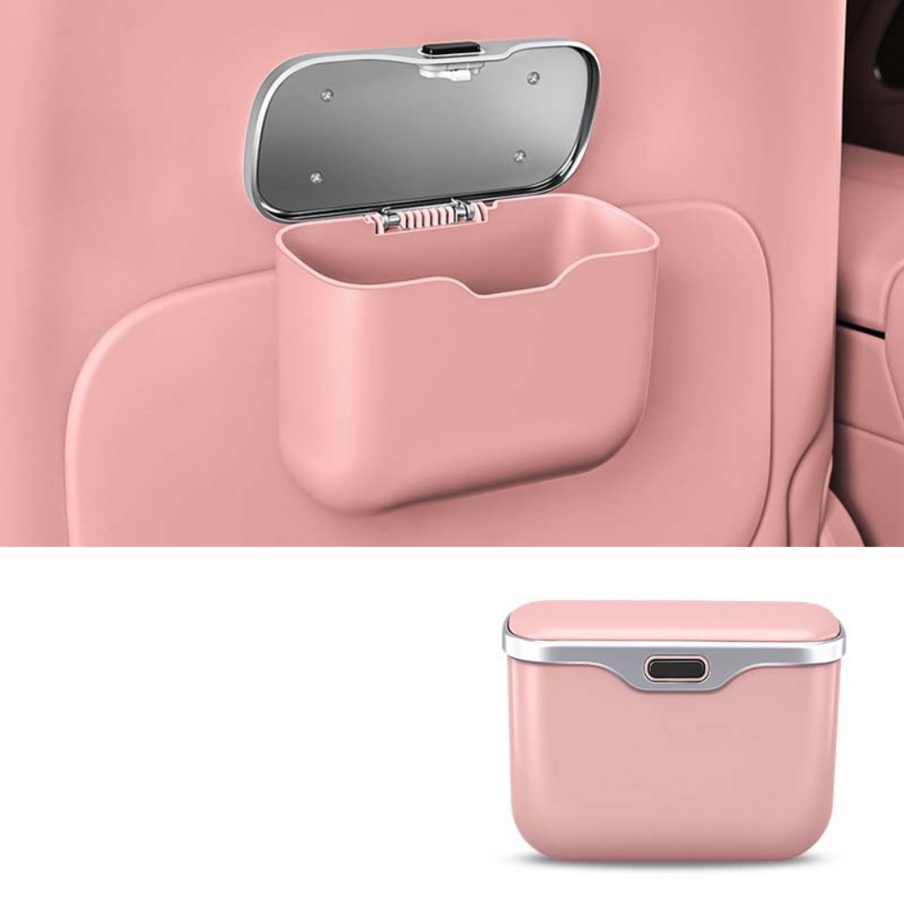 Waterproof Car Trash Can With Lid - Multifunctionele auto-afvalbak met dekselknop, lekvrij, waterdicht,