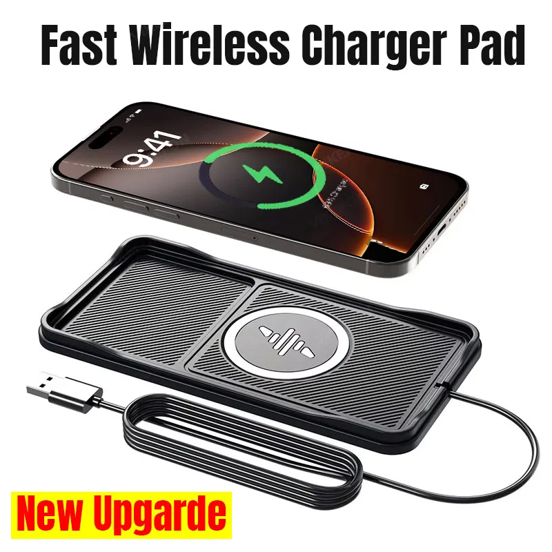 Wireless Car Charger Mount Fast Charging - Auto Draadloze Oplader Pad Base USB-kabel