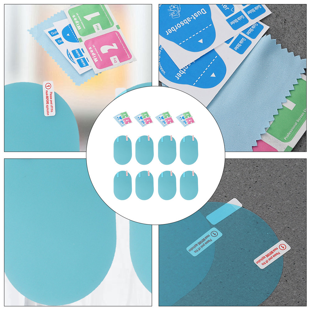 Anti Glare Car Rearview Mirror Film - 4 paar achteruitkijkspiegelfolie voor auto's, anti-condens,