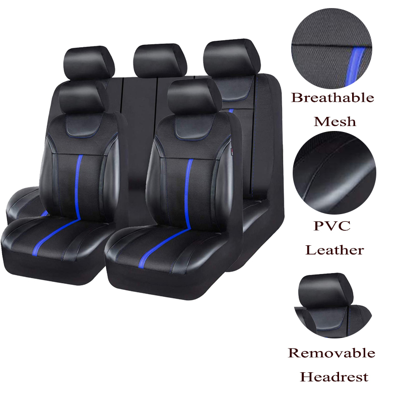 AUTOKING PU Lederen en Mesh St - Leather Car Seat Covers Full Set Universal recensie en prijs