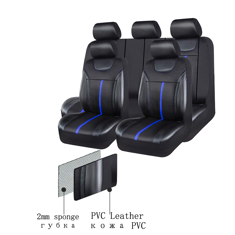AUTOKING PU Lederen en Mesh St - Leather Car Seat Covers Full Set Universal recensie en prijs