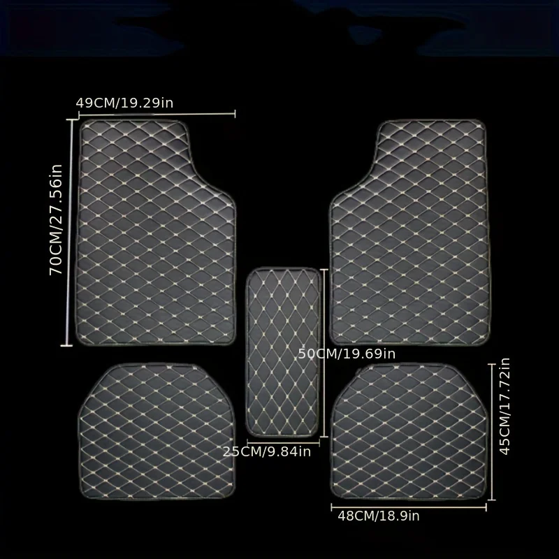 5 stuks universele PU lederen  - Car Floor Mats Universal Waterproof Leather recensie en prijs