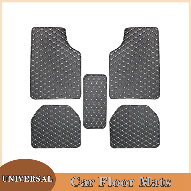 Autovloermatten 5 stuks Univer - Car Floor Mats Universal Waterproof Leather recensie en prijs