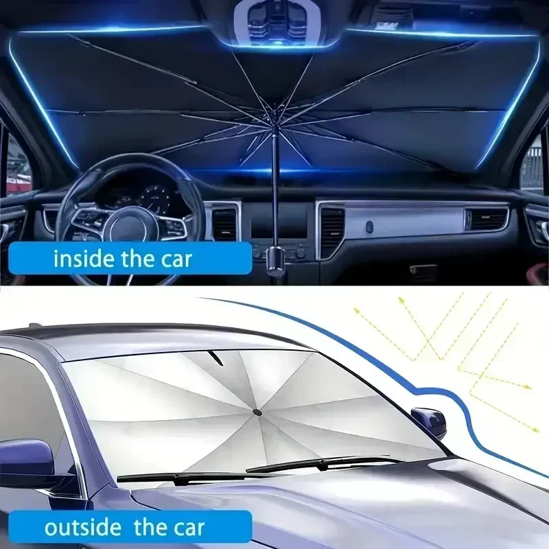 Autozonnescherm, windscherm, p - Car Sunshade Windshield Umbrella Foldable recensie en prijs