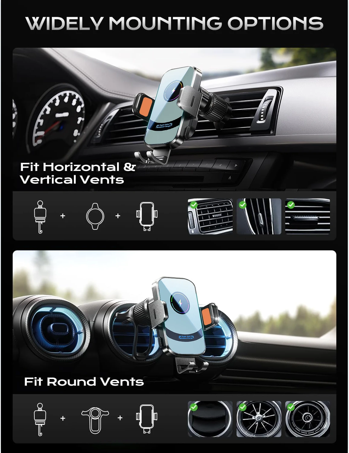 UYUXIO Draadloze autolader Sup - Magnetic Phone Holder For Car Vent recensie en prijs