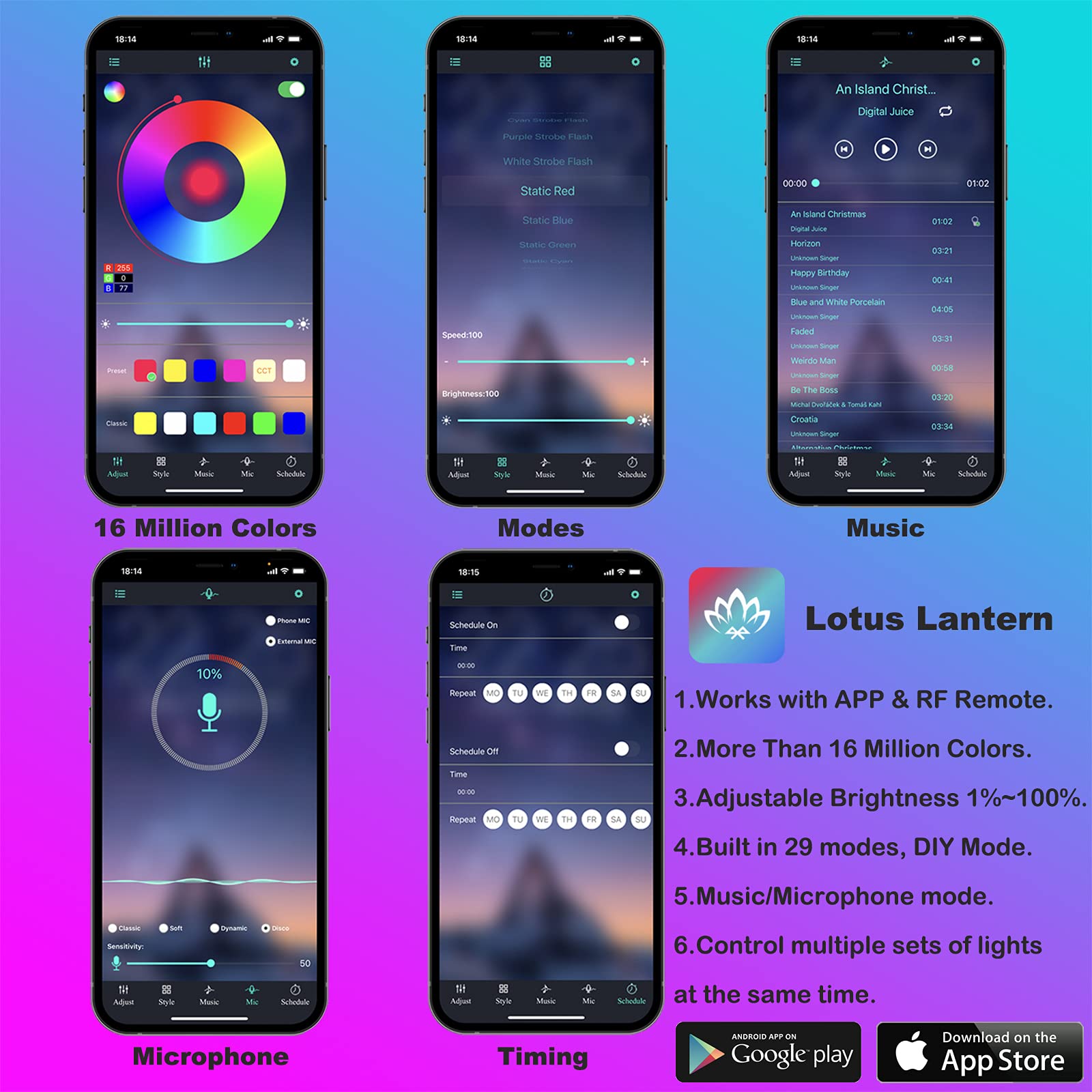 Led Auto Interieur Ambient Str - Led Ambient Interior Car Lights App Control recensie en prijs