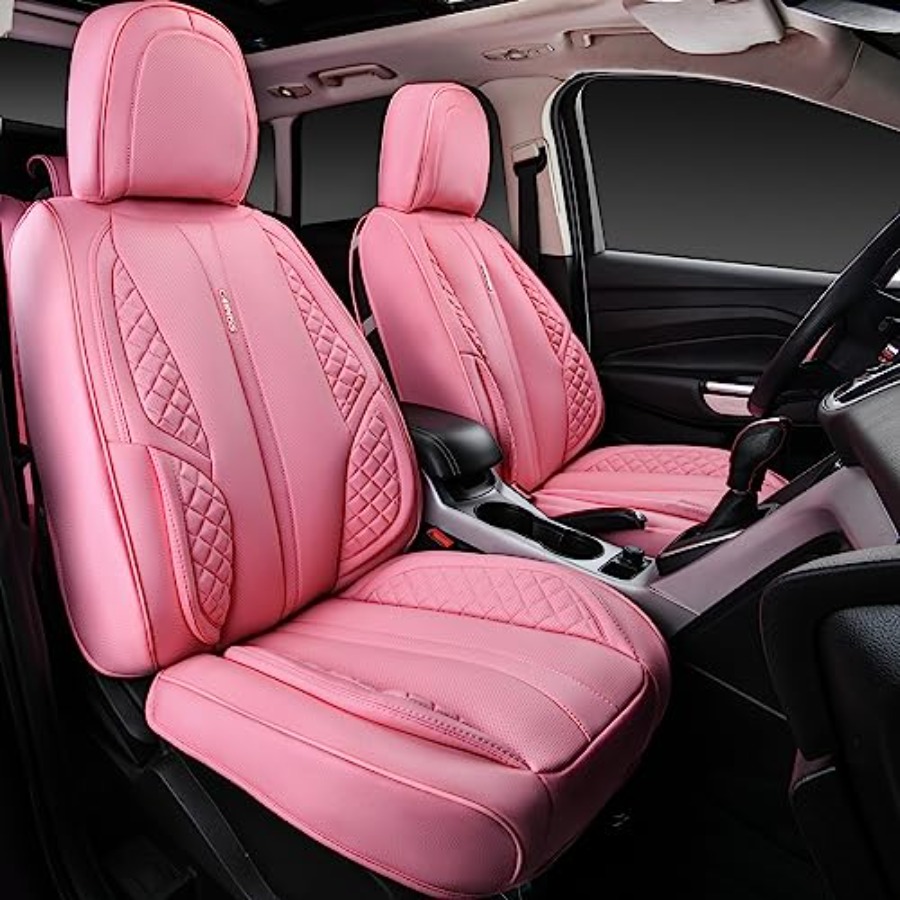 Nappa roze PU lederen autostoe - Leather Car Seat Covers Full Set Universal recensie en prijs