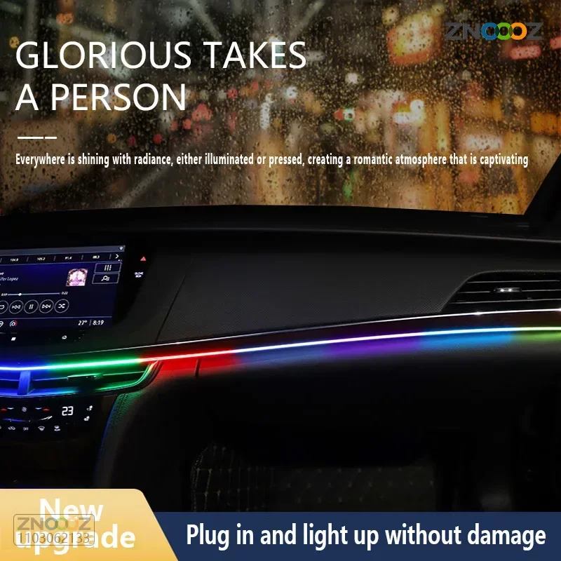 Znoooz 140Cm Auto Omgevingsver - Led Ambient Interior Car Lights App Control recensie en prijs