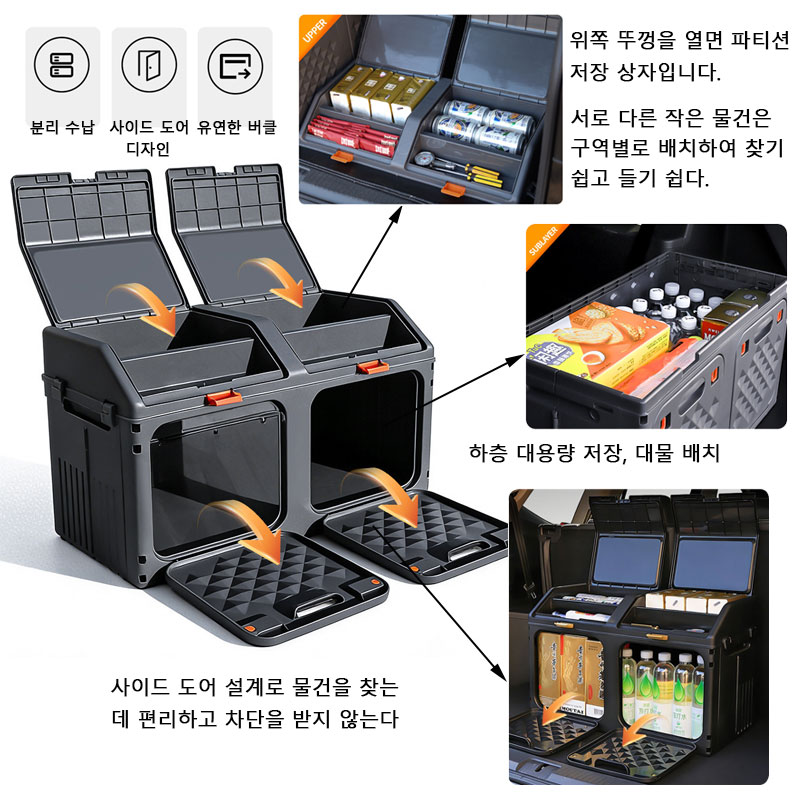 Geüpgradede schuine auto-koffe - Car Trunk Organizer Foldable Storage Box recensie en prijs