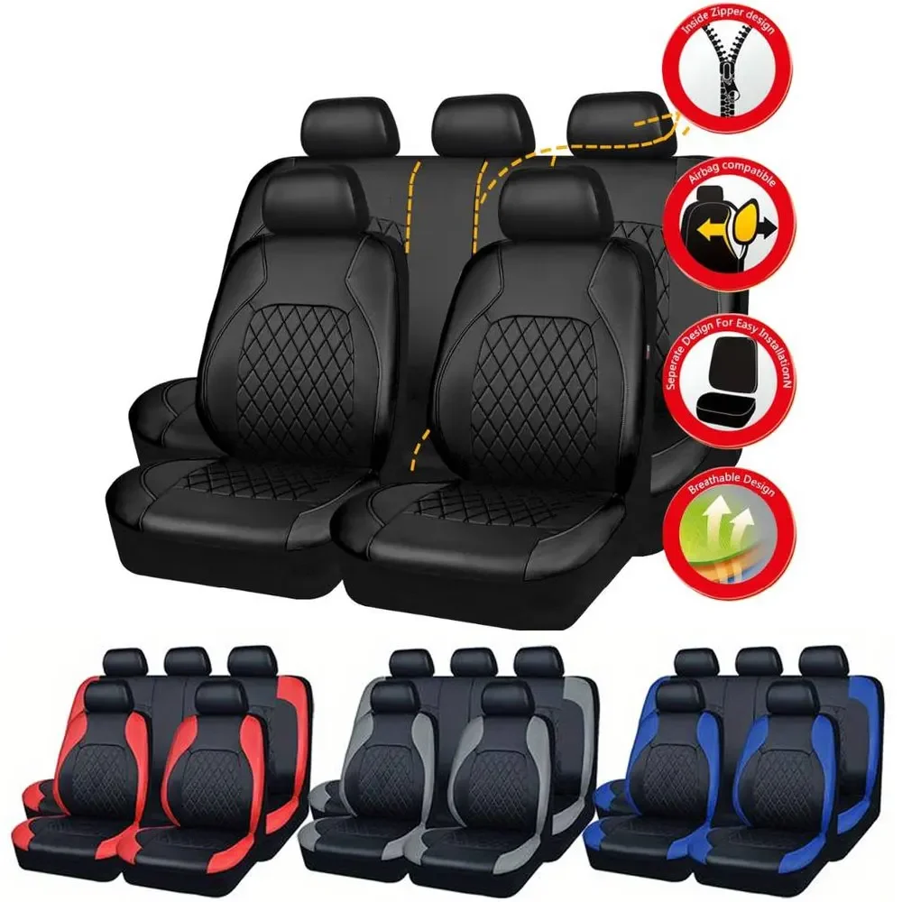 Universele kunstleren autostoe - Leather Car Seat Covers Full Set Universal recensie en prijs