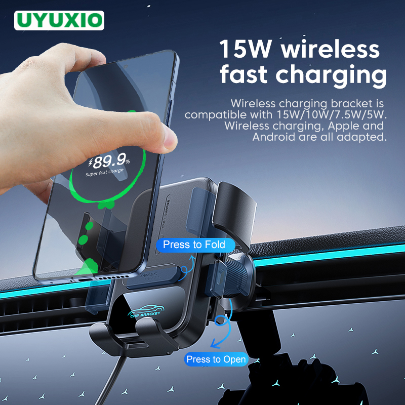 UYUXIO Air Vent Autohouder Tel - Wireless Car Charger Mount Fast Charging recensie en prijs