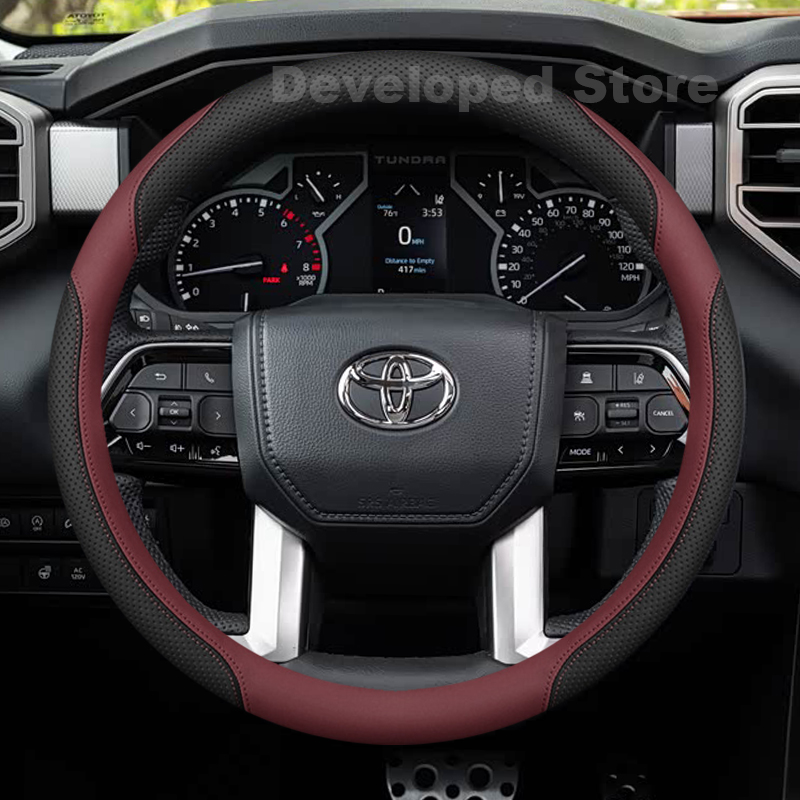 39Cm Lederen Auto Stuurhoes Vo - Car Steering Wheel Cover Anti Slip Breathable recensie en prijs