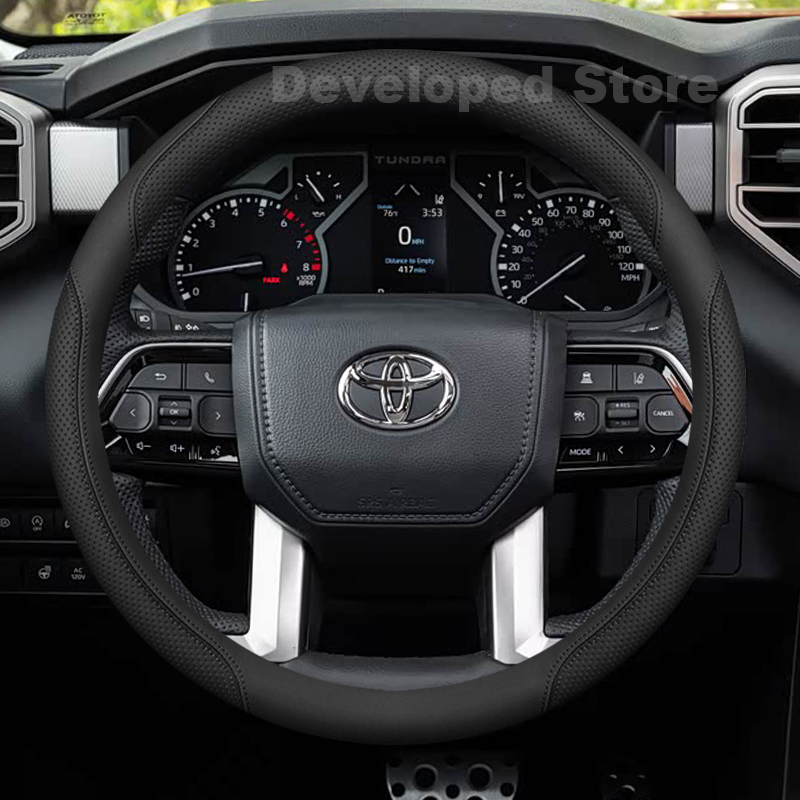 39Cm Lederen Auto Stuurhoes Vo - Car Steering Wheel Cover Anti Slip Breathable recensie en prijs