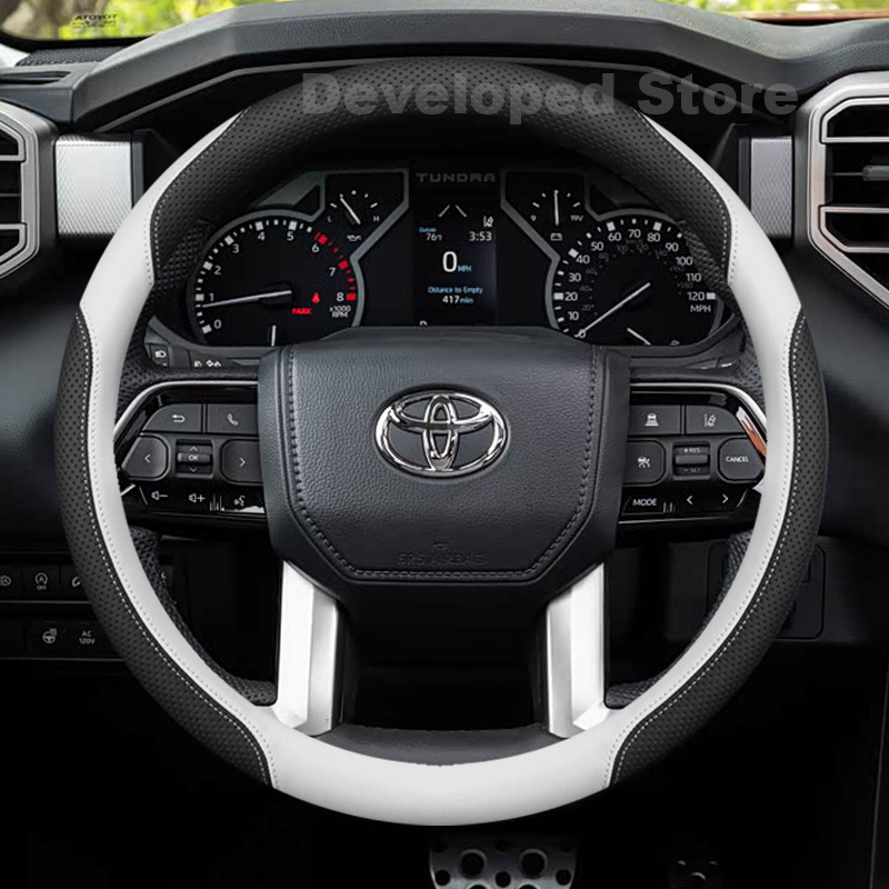 39Cm Lederen Auto Stuurhoes Vo - Car Steering Wheel Cover Anti Slip Breathable recensie en prijs