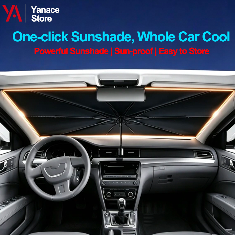 Autozonnescherm opvouwbaar uni - Car Sunshade Windshield Umbrella Foldable recensie en prijs