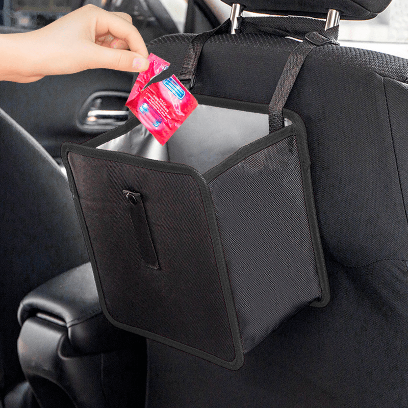 Auto-prullenbak Draagbare vuil - Waterproof Car Trash Can With Lid recensie en prijs