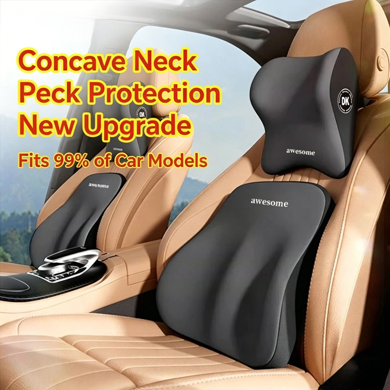Auto nekkussen & lendensteun s - Memory Foam Car Neck Pillow Lumbar Support recensie en prijs