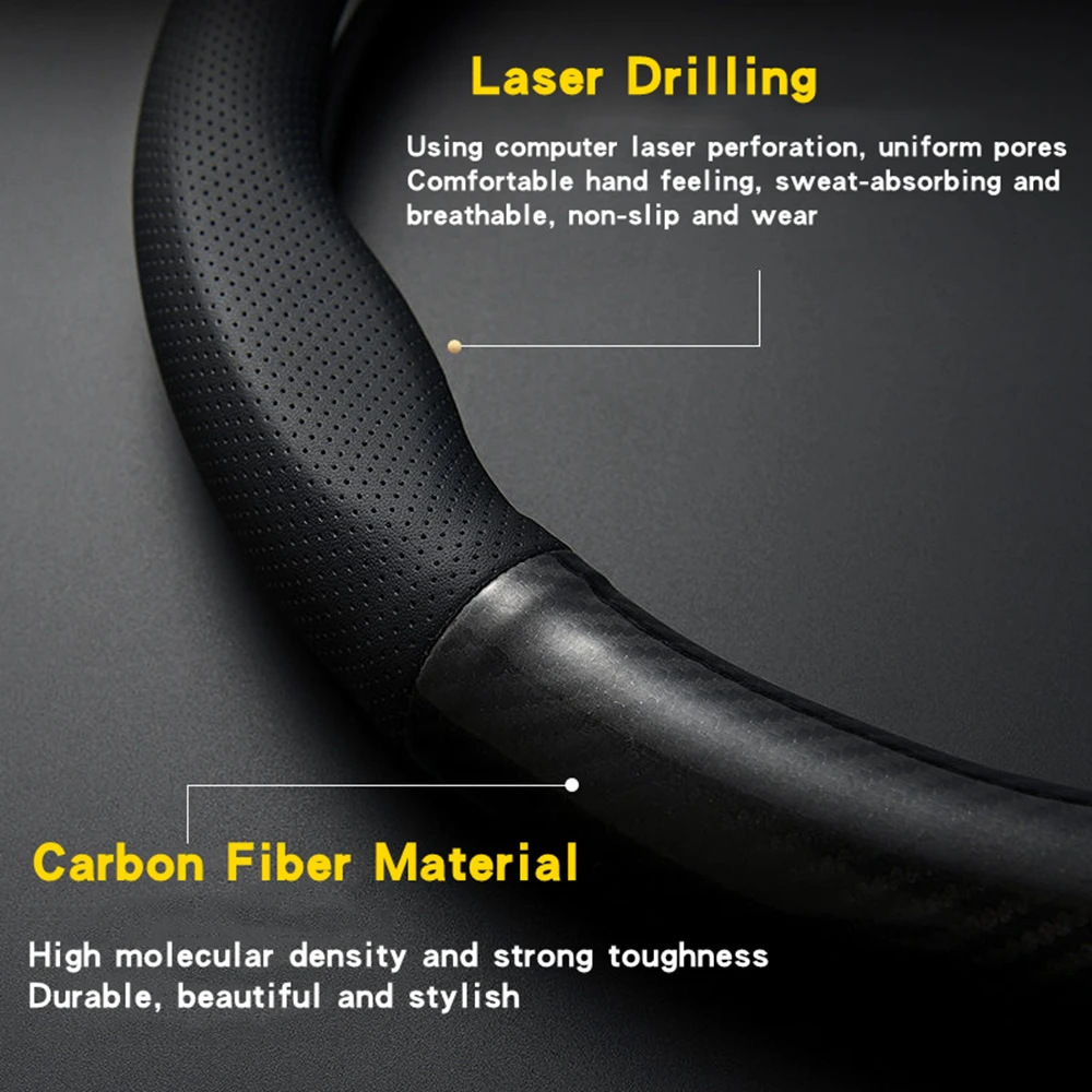 Universele auto-stuurhoes van  - Car Steering Wheel Cover Anti Slip Breathable recensie en prijs