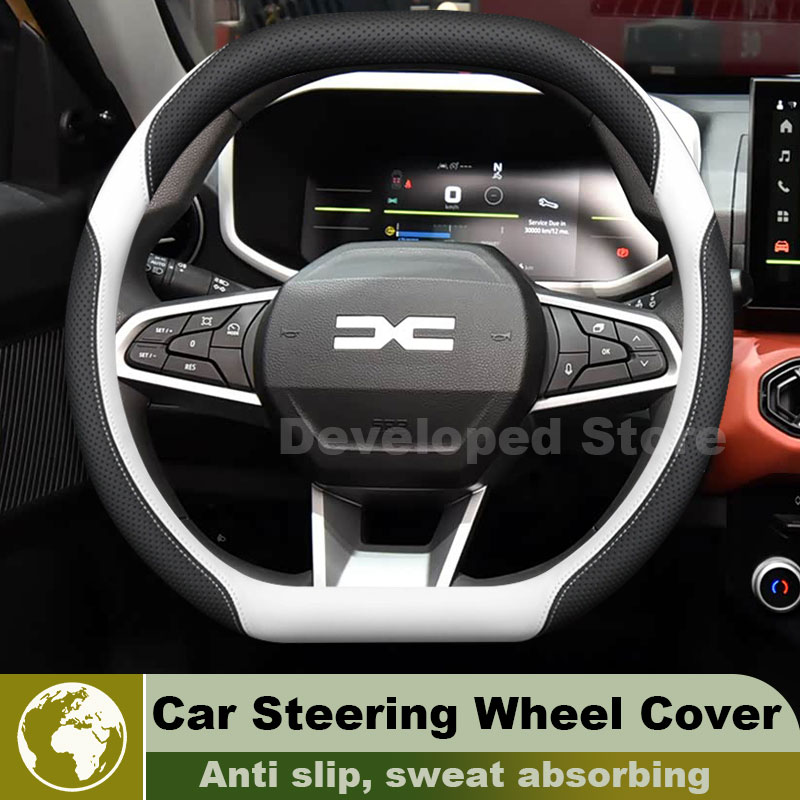 Lederen auto stuurwielhoes voo - Car Steering Wheel Cover Anti Slip Breathable recensie en prijs
