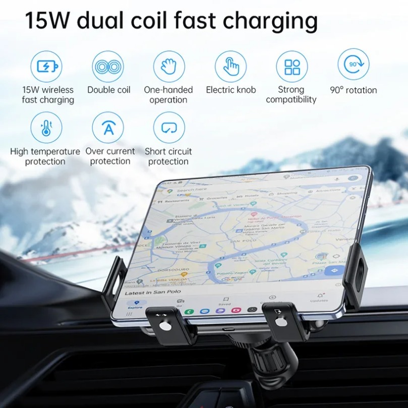 Draadloze snellader voor auto  - Wireless Car Charger Mount Fast Charging recensie en prijs