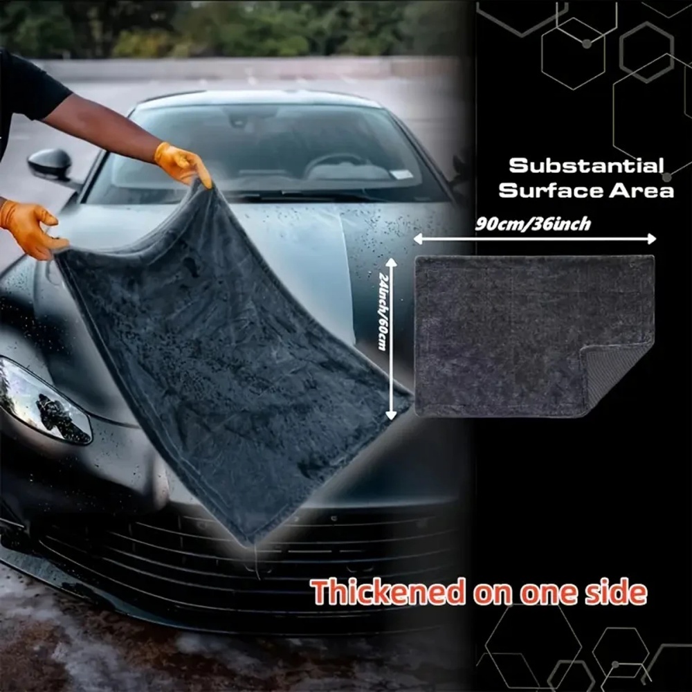 Oversized donkergrijze auto mi - Microfiber Car Drying Towel Super Absorbent recensie en prijs