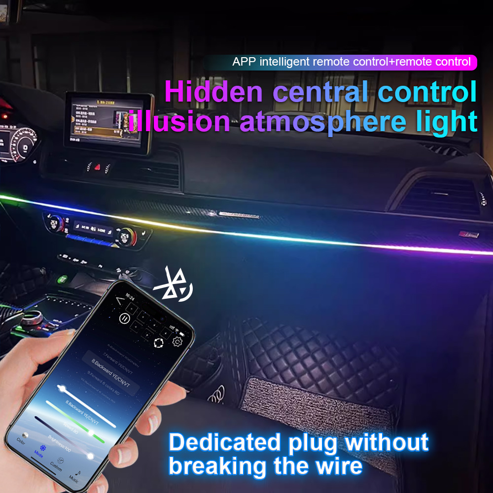 64 Kleuren Usb Auto Led Omgevi - Led Ambient Interior Car Lights App Control recensie en prijs