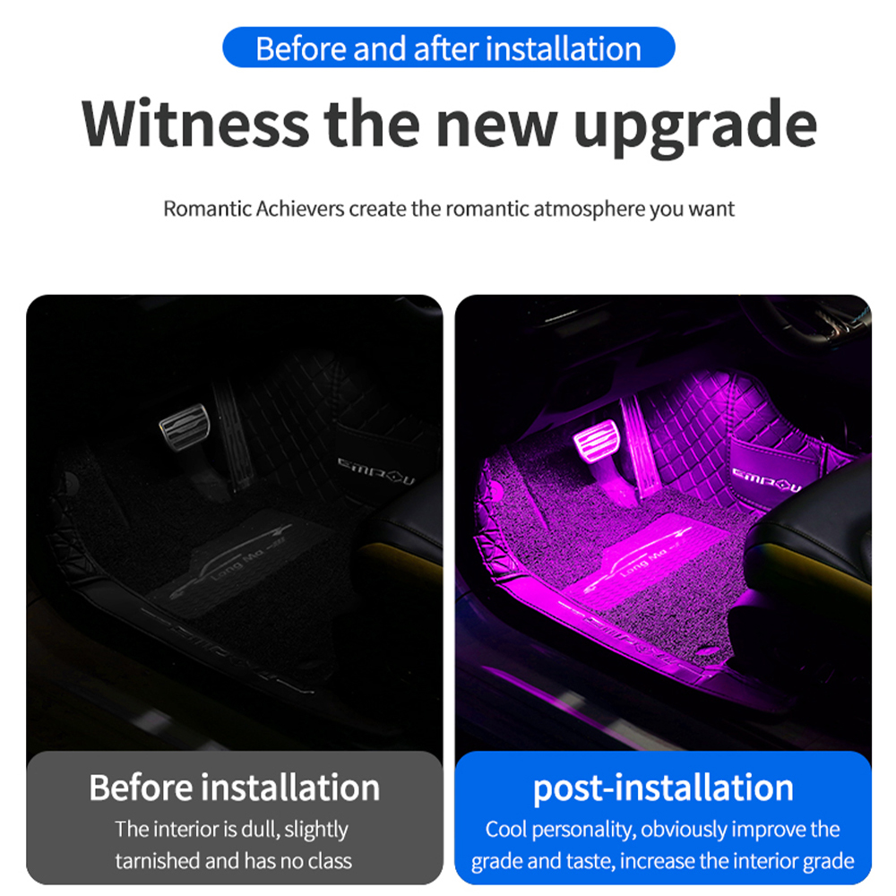 Auto-interieur sfeerverlichtin - Led Ambient Interior Car Lights App Control recensie en prijs