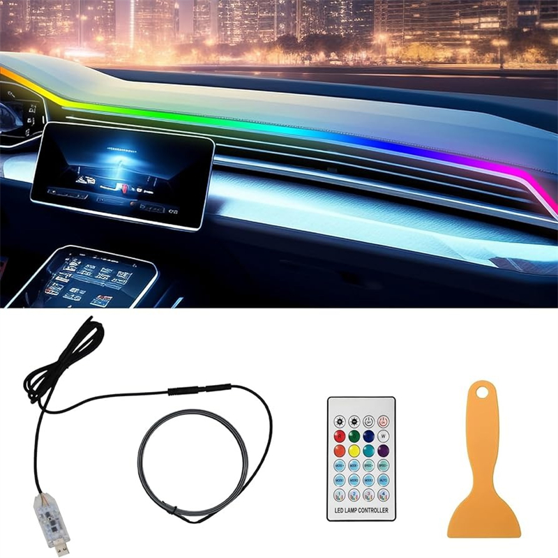 Kleurrijke LED Auto-interieur  - Led Ambient Interior Car Lights App Control recensie en prijs