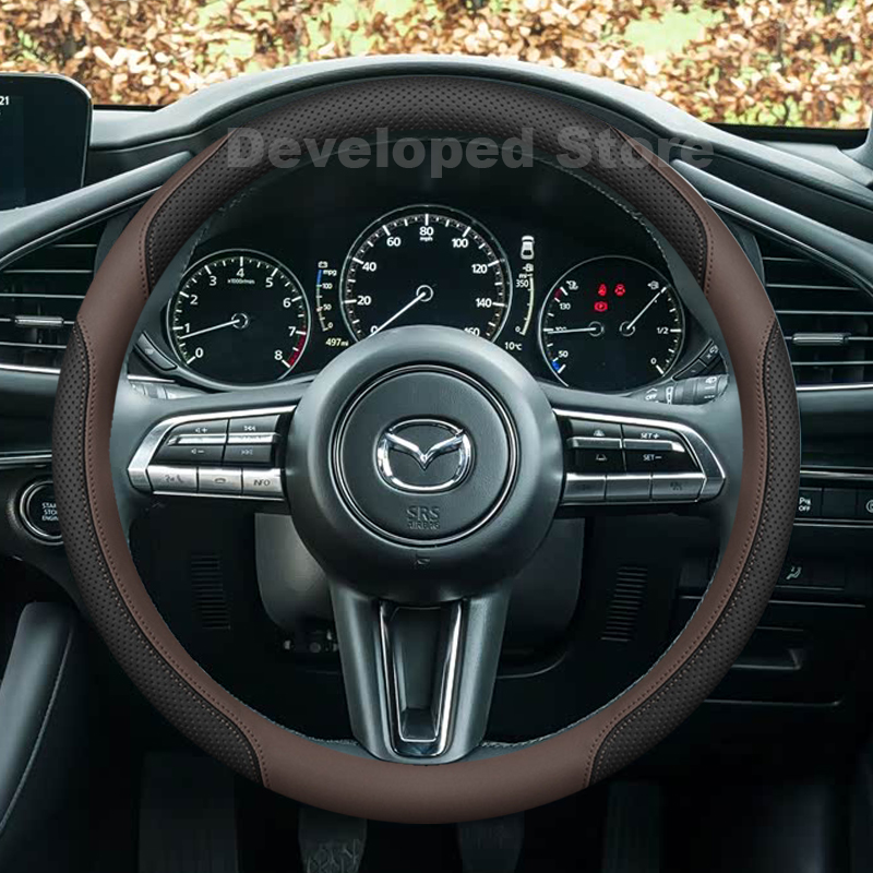 Stuurwielhoes voor Mazda 3 Axe - Car Steering Wheel Cover Anti Slip Breathable recensie en prijs