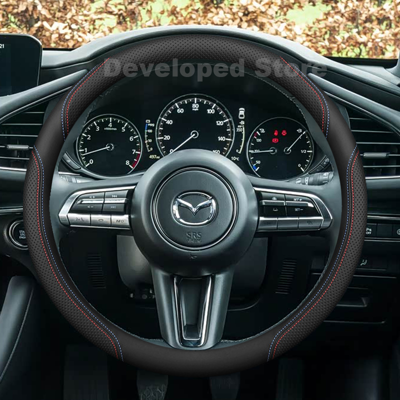 Stuurwielhoes voor Mazda 3 Axe - Car Steering Wheel Cover Anti Slip Breathable recensie en prijs
