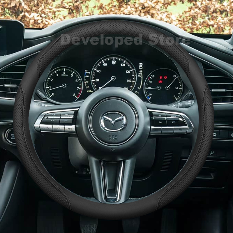 Stuurwielhoes voor Mazda 3 Axe - Car Steering Wheel Cover Anti Slip Breathable recensie en prijs