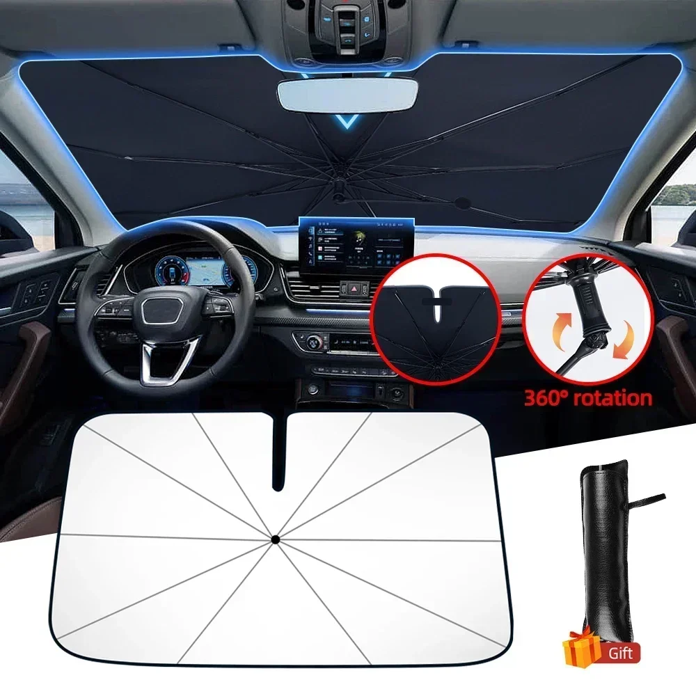 Autozonnescherm, opvouwbaar, v - Car Sunshade Windshield Umbrella Foldable recensie en prijs