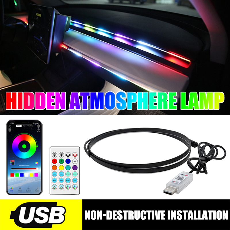 Auto Led Omgevingslicht 64 Kle - Led Ambient Interior Car Lights App Control recensie en prijs