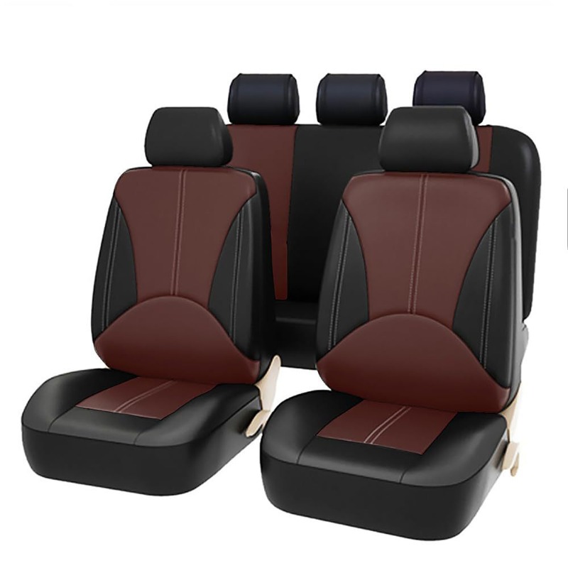 Universele zwarte PU lederen a - Leather Car Seat Covers Full Set Universal recensie en prijs