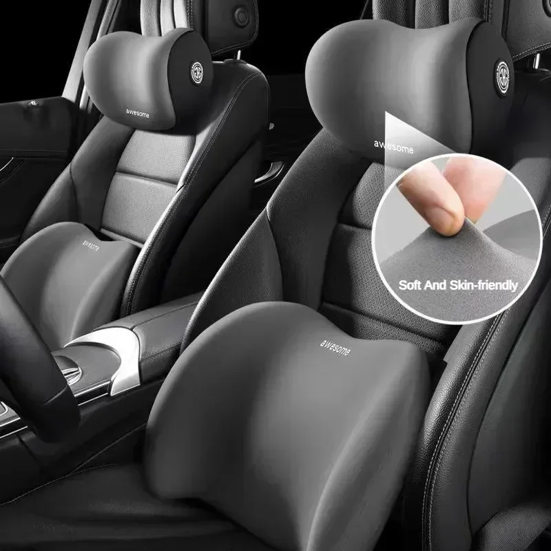 Voor rijcomfort: autostoelkuss - Memory Foam Car Neck Pillow Lumbar Support recensie en prijs